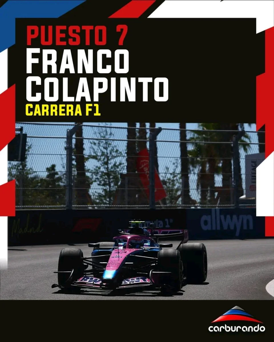 Franco Colapinto terminó séptimo en el Madring y sumó seis puntos